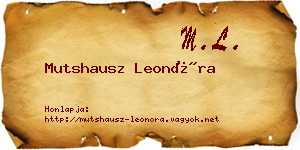 Mutshausz Leonóra névjegykártya